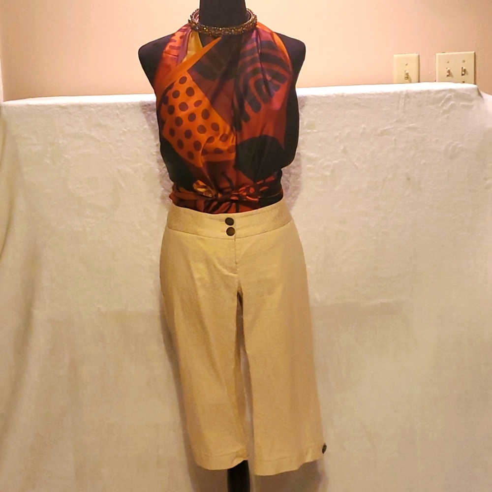 Express Design Studio Cropped Pants Sz 12 Animal Print texture